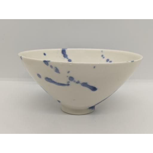 Porcelain splatter bowl by Anne Richards, bespoke filled with hand poured candle