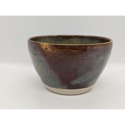 Chestnut blue bowl by Louise Tomlins, bespoke filled with hand poured candle