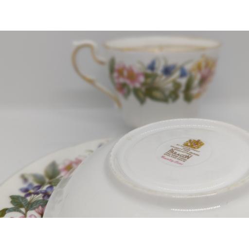 Vintage 'honeysuckle' tea trio c 1957