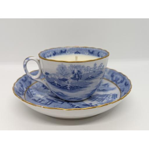 New Hall Bute shape teacup and saucer c 1815