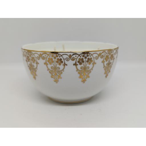 Vintage gold lace sugar bowl c 1952