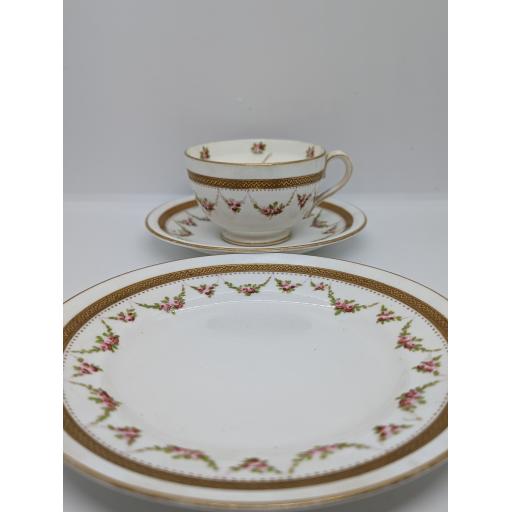 Edwardian Staffordshire tea trio c 1902