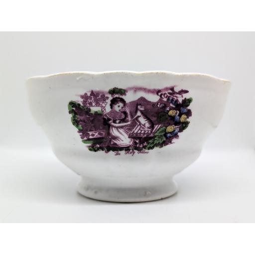 Bat printed slop bowl c 1810